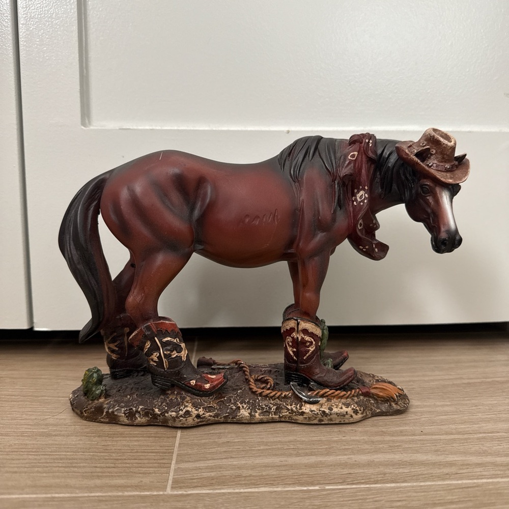 Brown Horse Figurine with Boots